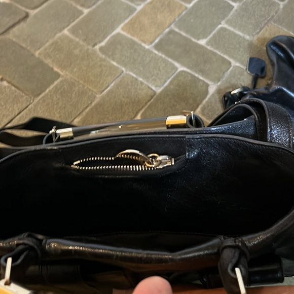 Vintage Leather Chloe Handbag with Lucite handles EUC - Picture 6 of 9